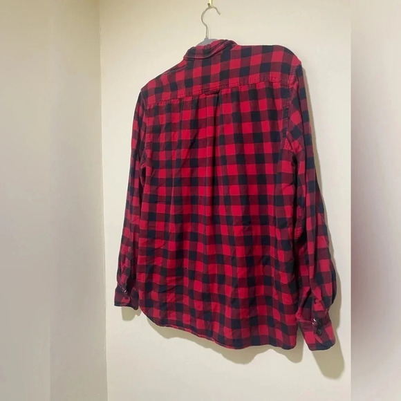 On The Road Black 100% Cotten Black and Red Flannel men’s Shirt size medium - Picture 11 of 12